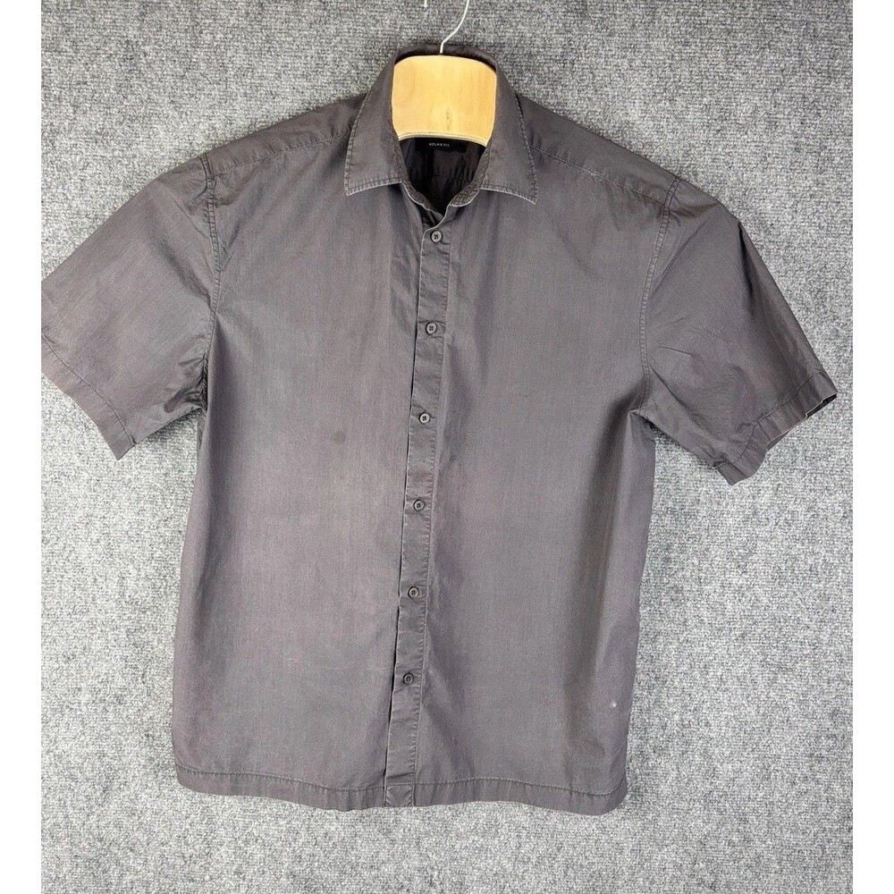 Musinsa Standard Mens L Relax Fit Charcoal Gray Short Sleeve Shirt Korean